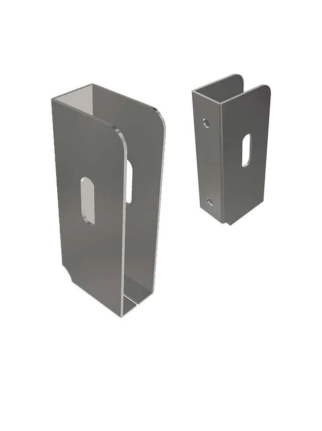 100x25 mm horganyzott szegecselhető deszkatartó zseb
