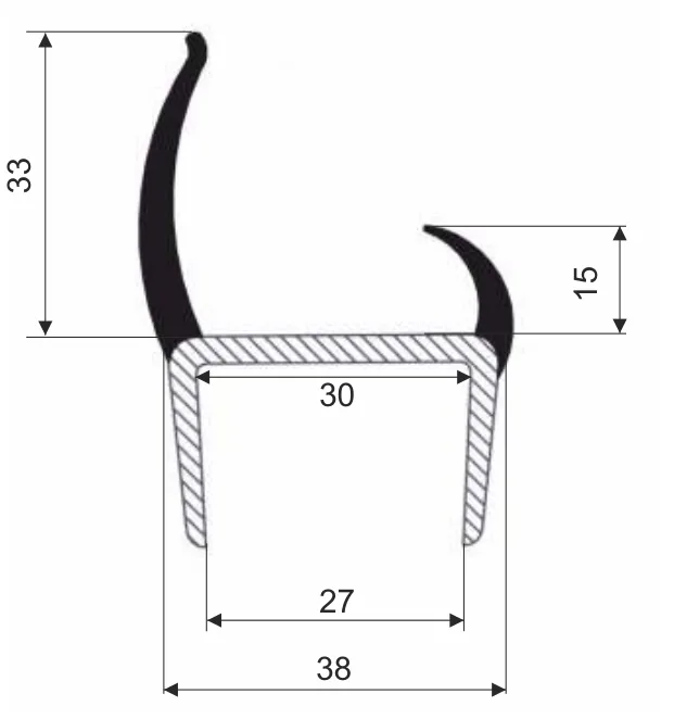 30 mm-es PVC tömítés G