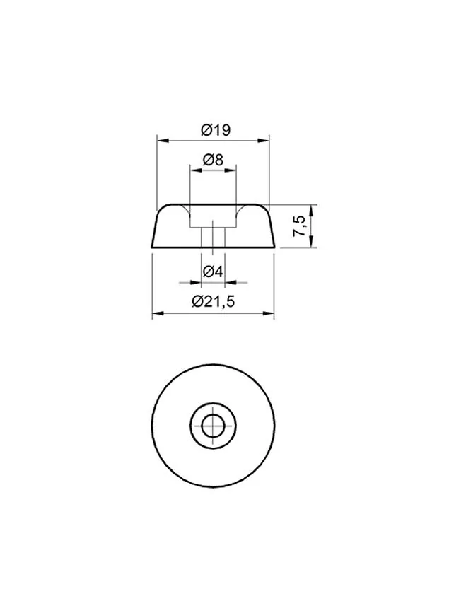 Gumi ütközőgyűrű D21,5x7,5 mm