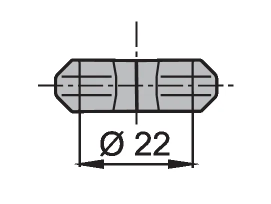 PE gyűrű 22mm