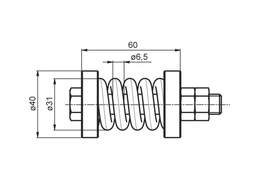 M12x80 Rugós felfüggesztés